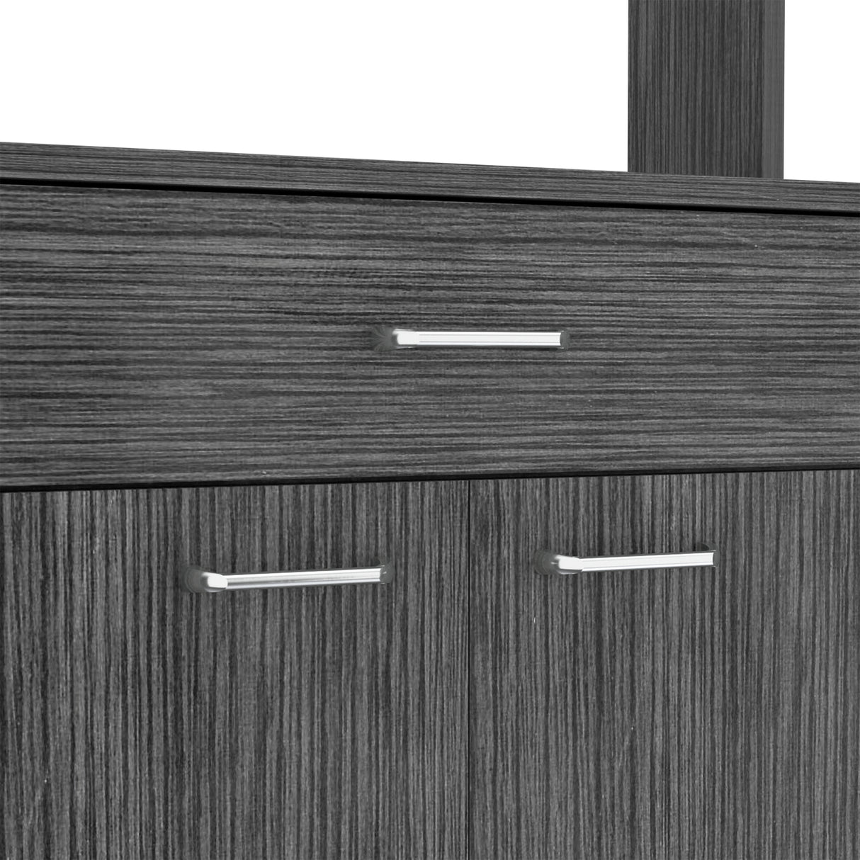 Alacena Della Roble Gris 60x169cm con Un Cajón - Alacenas y Muebles Microondas | Bylmo