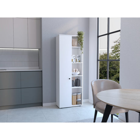 Alacena Hoyt Blanco 60x170cm de Pared con Una Puerta - Alacenas y Muebles Microondas | Bylmo
