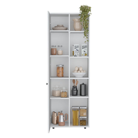 Alacena Hoyt Blanco 60x170cm de Pared con Una Puerta - Alacenas y Muebles Microondas | Bylmo