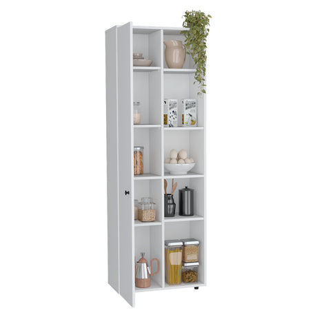 Alacena Hoyt Blanco 60x170cm de Pared con Una Puerta - Alacenas y Muebles Microondas | Bylmo