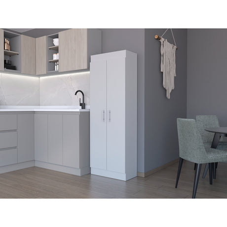 Alacena Nepal Blanco 60x169.9cm con Dos Puertas - Alacenas y Muebles Microondas | Bylmo
