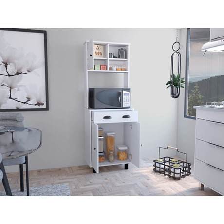 Alacena Salem Blanco 60x168.9cm con Un Cajón - Alacenas y Muebles Microondas | Bylmo