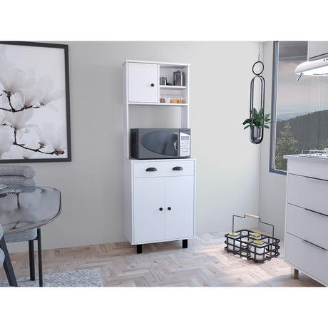 Alacena Salem Blanco 60x168.9cm con Un Cajón - Alacenas y Muebles Microondas | Bylmo