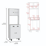 Alacena Salem Blanco 60x168.9cm con Un Cajón - Alacenas y Muebles Microondas | Bylmo