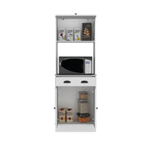 Alacena Tampa Blanco 60x168.4cm con Un Cajón - Alacenas y Muebles Microondas | Bylmo