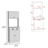 Alacena Tampa Blanco 60x168.4cm con Un Cajón - Alacenas y Muebles Microondas | Bylmo