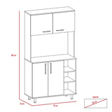 Alacena Provi Blanco 95x180cm con Cuatro Puertas - Alacenas y Muebles Microondas | Bylmo