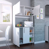 Alacena Provi Blanco 95x180cm con Cuatro Puertas - Alacenas y Muebles Microondas | Bylmo