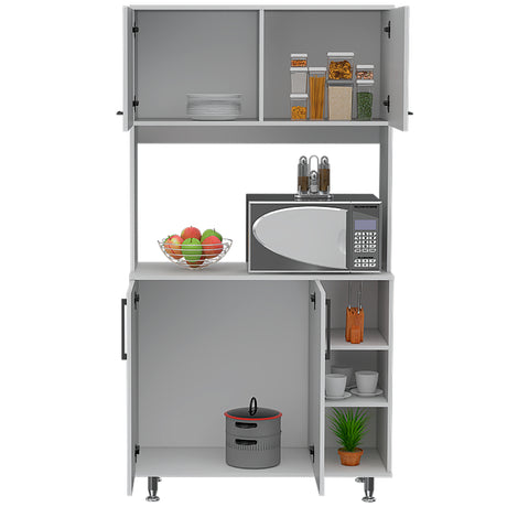 Alacena Provi Blanco 95x180cm con Cuatro Puertas - Alacenas y Muebles Microondas | Bylmo
