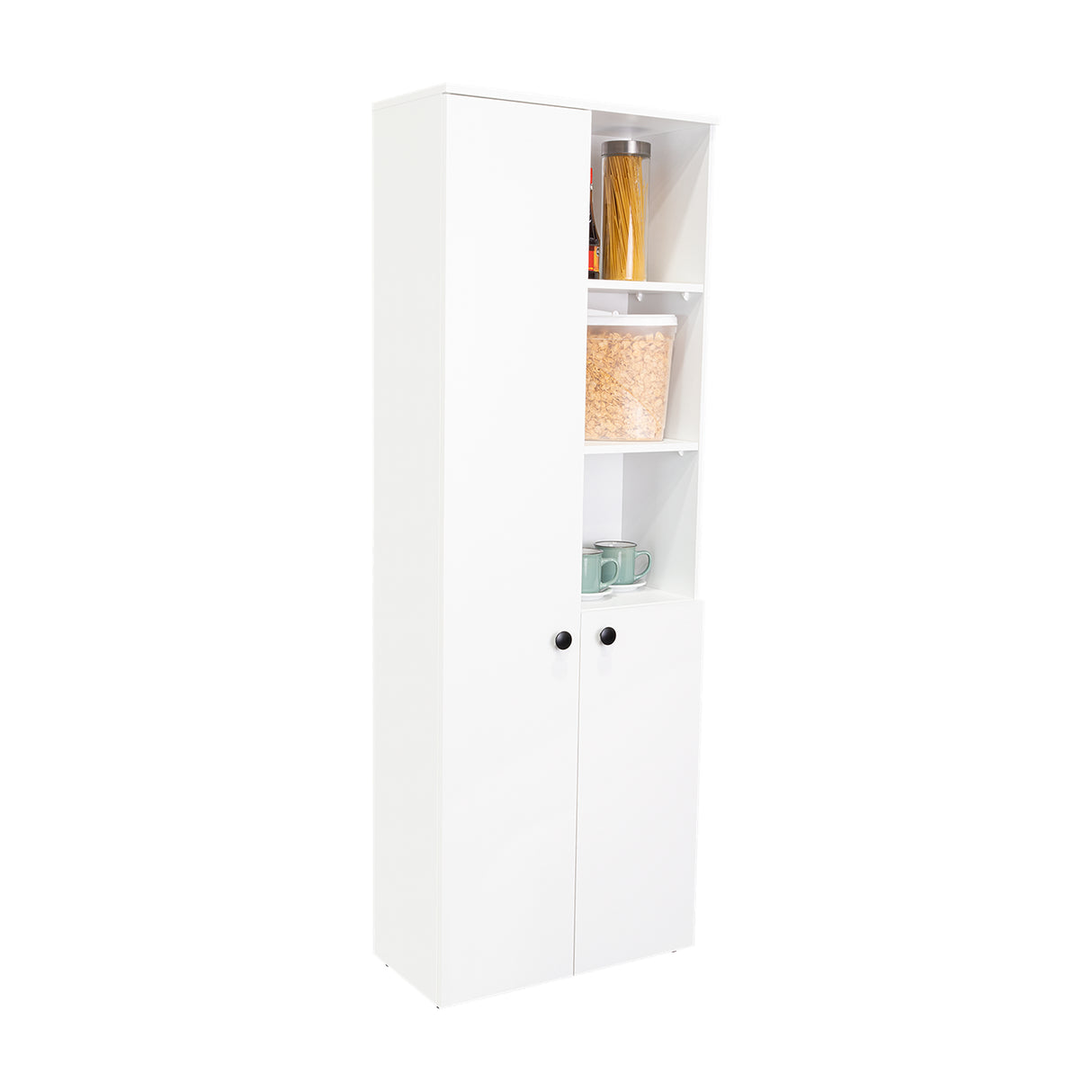 Alacena Konik Blanco 60x170cm con Dos Puertas - Alacenas y Muebles Microondas | Bylmo
