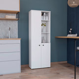 Alacena Konik Blanco 60x170cm con Dos Puertas - Alacenas y Muebles Microondas | Bylmo