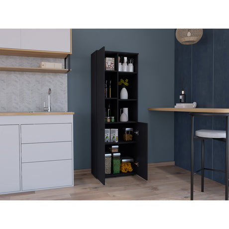 Alacena Konik Wengue 60x170cm con Dos Puertas - Alacenas y Muebles Microondas | Bylmo