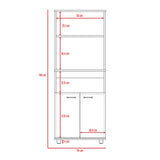 Alacena Mezzo Wengue 54x140cm con Dos Puertas - Alacenas y Muebles Microondas | Bylmo