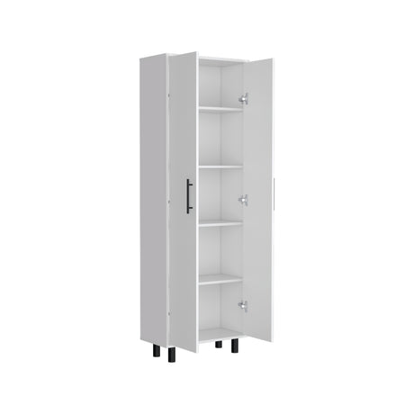 Alacena Nápoles Blanco 60x180cm con Dos Puertas - Alacenas y Muebles Microondas | Bylmo