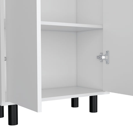 Alacena Nápoles Blanco 60x180cm con Dos Puertas - Alacenas y Muebles Microondas | Bylmo