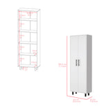 Alacena Nápoles Blanco 60x180cm con Dos Puertas - Alacenas y Muebles Microondas | Bylmo