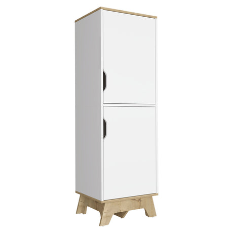Alacena Pamplona Blanco 45x150.7cm con Dos Puertas - Alacenas y Muebles Microondas | Bylmo