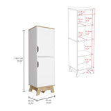 Alacena Pamplona Blanco 45x150.7cm con Dos Puertas - Alacenas y Muebles Microondas | Bylmo