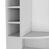 Bar Esquinero Oban Blanco 47.1x180cm con Portacopasy Portabotellas - Bares | Bylmo