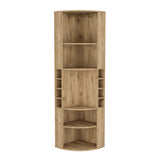 Bar Esquinero Oban Macadamia 47.1x180cm con Portacopasy Portabotellas - Bares | Bylmo
