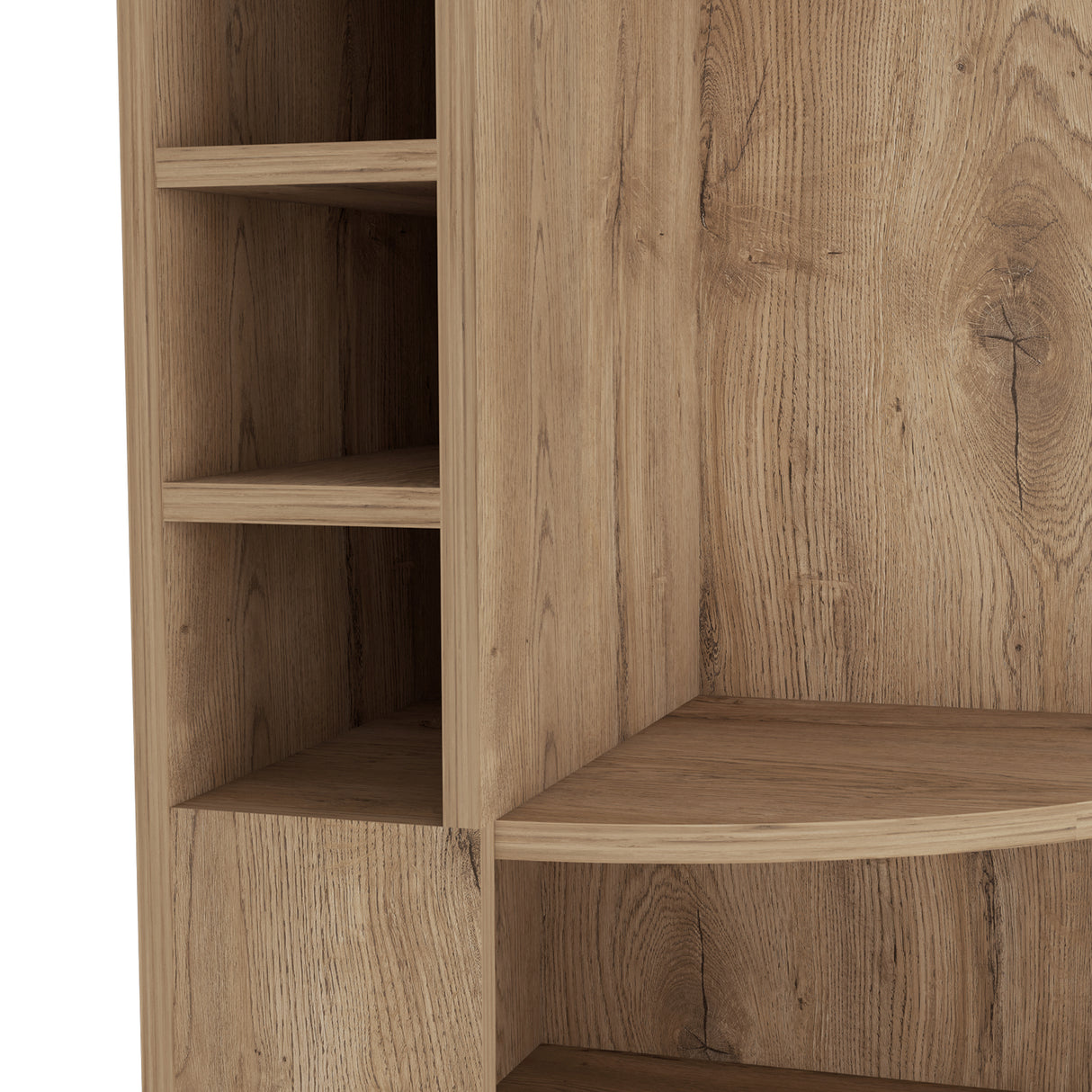 Bar Esquinero Oban Macadamia 47.1x180cm con Portacopasy Portabotellas - Bares | Bylmo