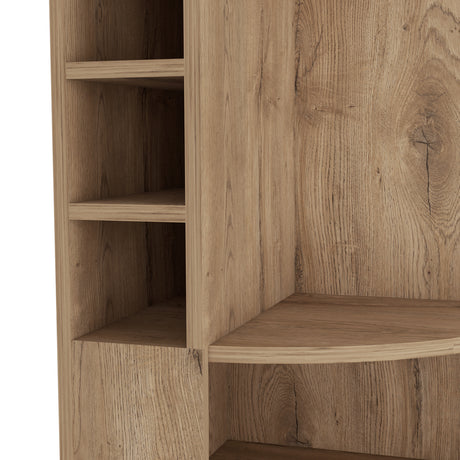 Bar Esquinero Oban Macadamia 47.1x180cm con Portacopasy Portabotellas - Bares | Bylmo