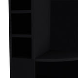 Bar Esquinero Oban Wengue 47.1x180cm con Portacopasy Portabotellas - BARES | Bylmo