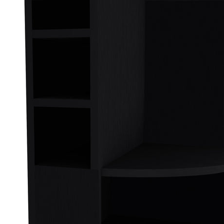 Bar Esquinero Oban Wengue 47.1x180cm con Portacopasy Portabotellas - BARES | Bylmo