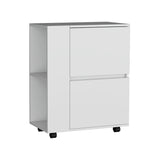 Bar Carro Glasgow Blanco 65.5x82cm con Ruedas - Bares | Bylmo