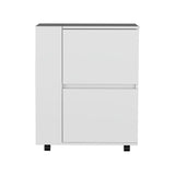 Bar Carro Glasgow Blanco 65.5x82cm con Ruedas - Bares | Bylmo