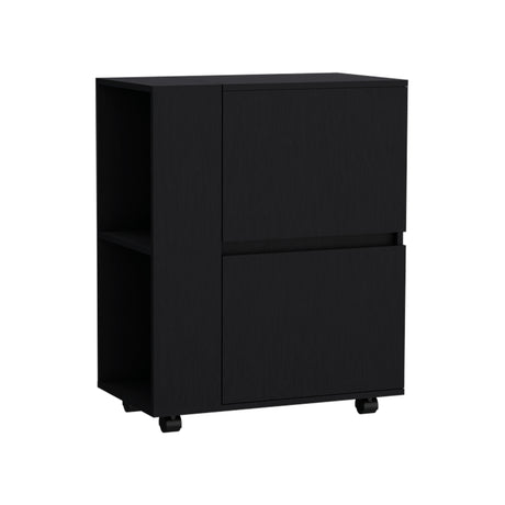 Bar Carro Glasgow Wengue 65.5x82cm con Ruedas - Bares | Bylmo