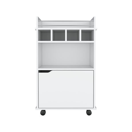 Bar Carro Phoenix Blanco 55x88.9cm con Ruedas - Bares | Bylmo