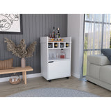 Bar Carro Phoenix Blanco 55x88.9cm con Ruedas - Bares | Bylmo