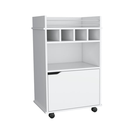 Bar Carro Phoenix Blanco 55x88.9cm con Ruedas - Bares | Bylmo