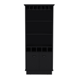 Bar Dundee Wengue 74.7x177cm con Portacopas y Portabotellas - Bares | Bylmo