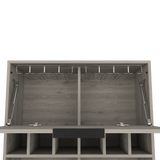 Bar Lyrata Ceniza 80x110cm con Portacopas y Portabotellas - Bares | Bylmo