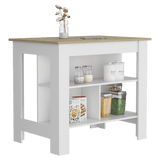 Mueble Auxiliar de Cocina Cala Blanco 103x90cm con Entrepaños - Barras y Muebles Auxiliares | Bylmo