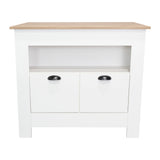 Isla de Cocina Arlet Blanco 103x89.9cm con Entrepaños y Compartimientos - Barras y Muebles Auxiliares | Bylmo