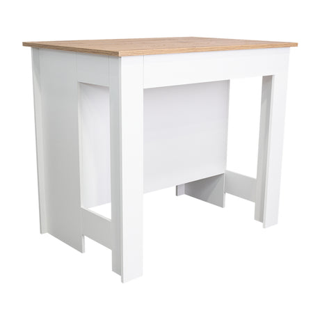 Isla de Cocina Arlet Blanco 103x89.9cm con Entrepaños y Compartimientos - Barras y Muebles Auxiliares | Bylmo