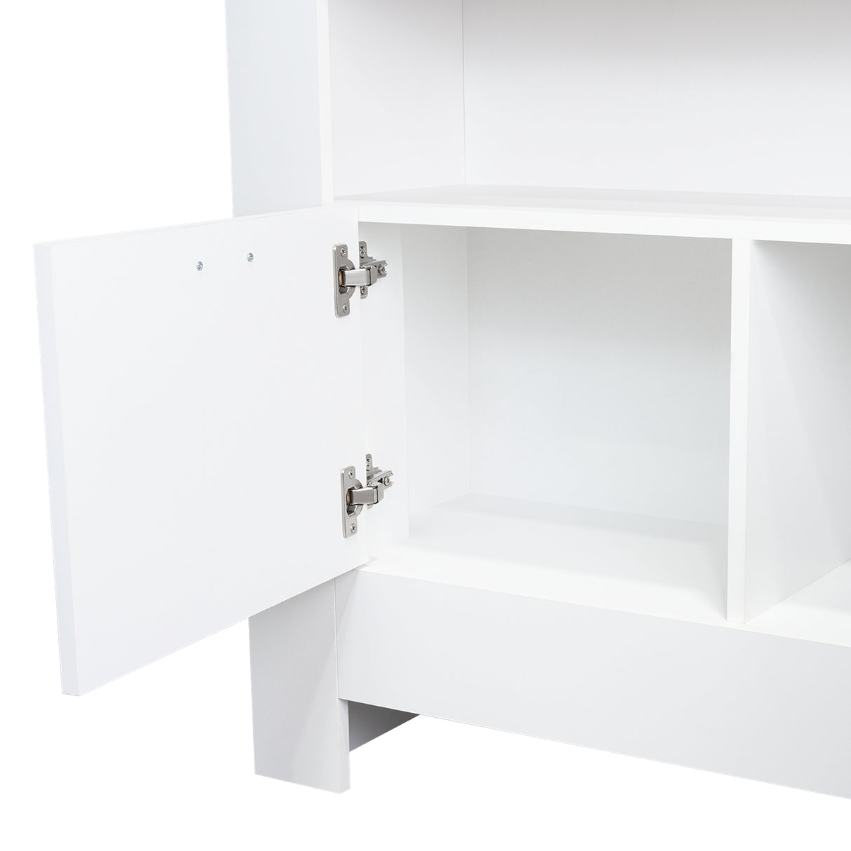 Isla de Cocina Arlet Blanco 103x89.9cm con Entrepaños y Compartimientos - Barras y Muebles Auxiliares | Bylmo