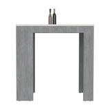 Isla de Cocina Portree Cemento 92x91.3cm con Dos Entrepaños - Barras y Muebles Auxiliares | Bylmo