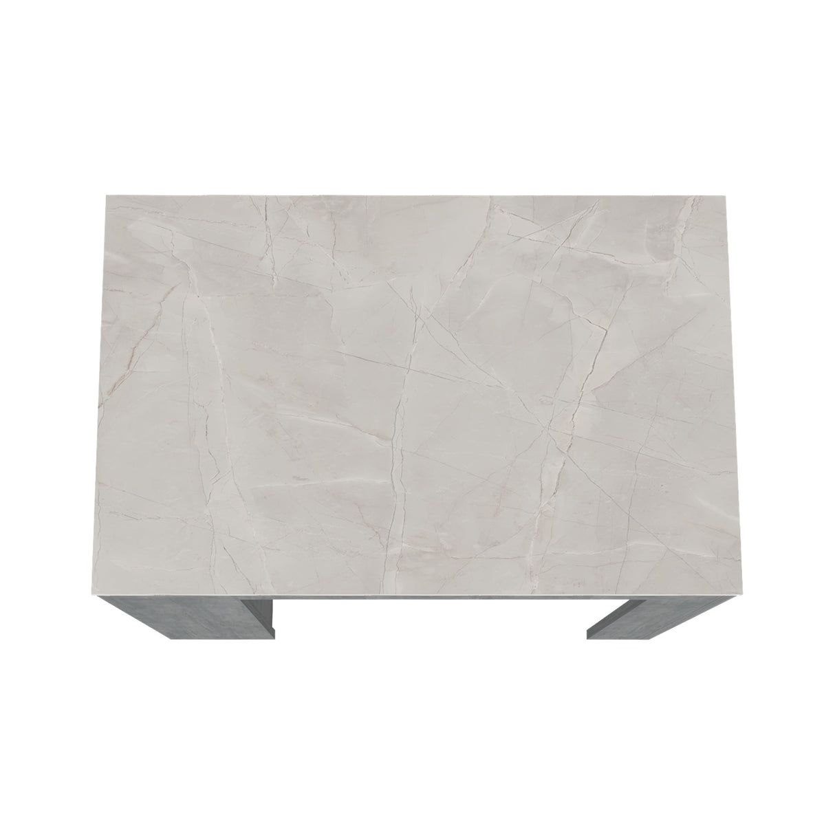 Isla de Cocina Portree Cemento 92x91.3cm con Dos Entrepaños - Barras y Muebles Auxiliares | Bylmo