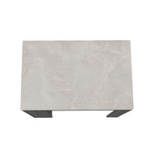 Isla de Cocina Portree Roble Gris 92x91.3cm con Dos Entrepaños - Barras y Muebles Auxiliares | Bylmo