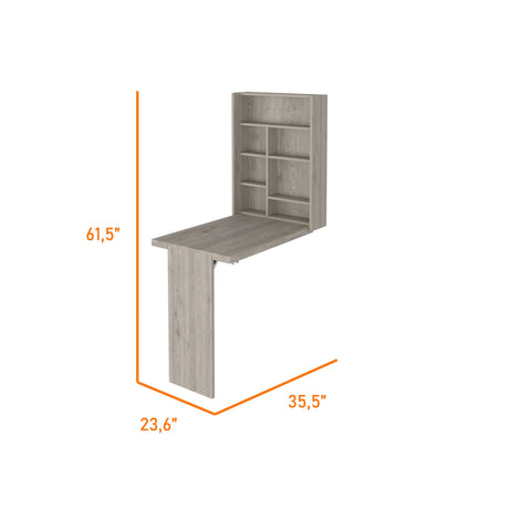 Barra de Cocina Empotrable Vatta Ceniza 60x80cm Plegable con Entrepaños - Barras y Muebles Auxiliares | Bylmo