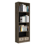 Biblioteca Home Wengue 62.8x180.6cm con Tres Entrepaños - Bibliotecas y Estanterías | Bylmo