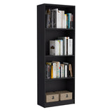 Biblioteca Home Wengue 62.8x180.6cm con Tres Entrepaños - Bibliotecas y Estanterías | Bylmo