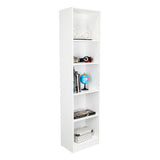 Biblioteca Lex Home XS Blanca 45x180.6cm con Cuatro Entrepaños - Bibliotecas y Estanterías | Bylmo