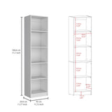 Biblioteca Lib Home XS Blanca 45x180.6cm con Cuatro Entrepaños - BIBLIOTECAS Y ESTANTERIAS | Bylmo