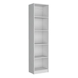Biblioteca Home XS Blanca 45x180.6cm con Cuatro Entrepaños - Bibliotecas y Estanterías | Bylmo