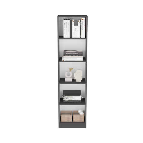 Biblioteca Home XS Plomo 45x180.6cm con Cuatro Entrepaños - Bibliotecas y Estanterías | Bylmo